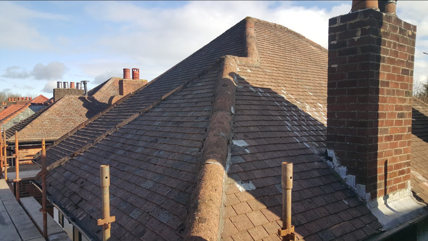 red roof tiles